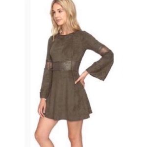 Romeo & Juliet couture olive green velvet dress